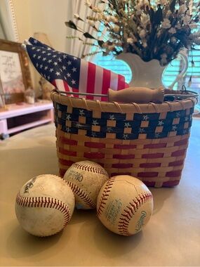 Stanley Red, White & Blue Woven Decorative Basket